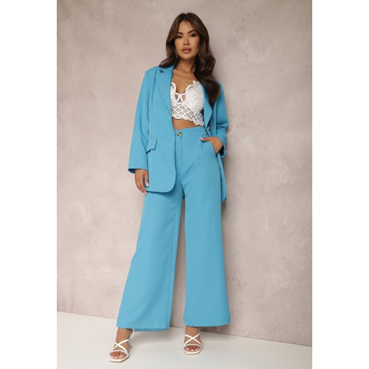 Niebieskie Spodnie Szerokie Laodaleia ze sklepu Renee odzież w kategorii Spodnie damskie - zdjęcie 157066670