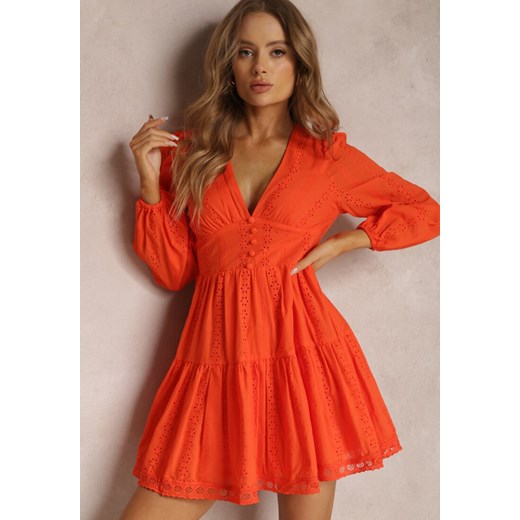 Pomarańczowa Sukienka Arierith ze sklepu Renee odzież w kategorii Sukienki - zdjęcie 157067763