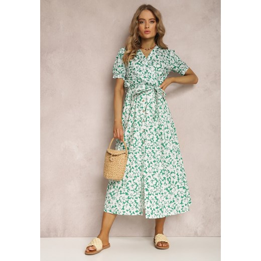 Zielona Sukienka z Bawełny Andrilla ze sklepu Renee odzież w kategorii Sukienki - zdjęcie 157067954