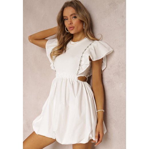 Biała Sukienka Naeseris ze sklepu Renee odzież w kategorii Sukienki - zdjęcie 157068223