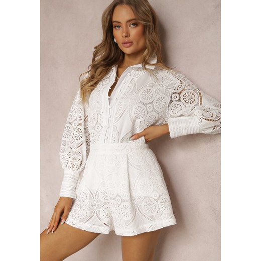 Biały 2-Częściowy Komplet Koronkowy Lolet ze sklepu Renee odzież w kategorii Komplety i garnitury damskie - zdjęcie 157068293