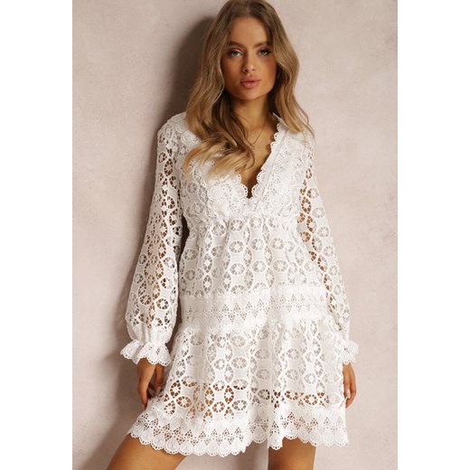 Biała Sukienka Dephiolea ze sklepu Renee odzież w kategorii Sukienki - zdjęcie 157069112