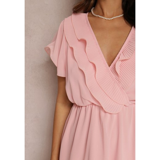 Sukienka Renee casualowa z krótkim rękawem mini w serek