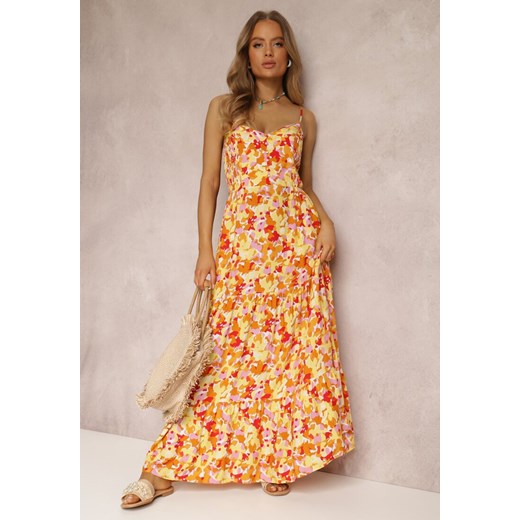 Żółta Sukienka Calialla ze sklepu Renee odzież w kategorii Sukienki - zdjęcie 157069741