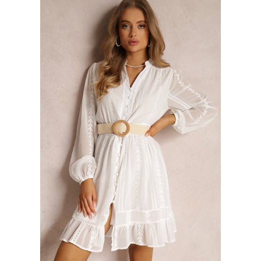 Biała Sukienka Merrinni ze sklepu Renee odzież w kategorii Sukienki - zdjęcie 157070061