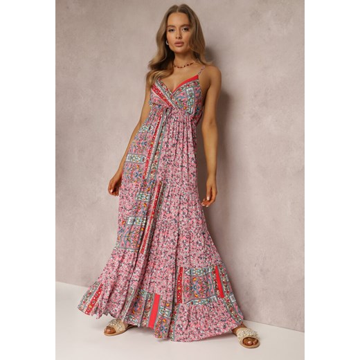 Różowa Sukienka z Wiskozy Fihi ze sklepu Renee odzież w kategorii Sukienki - zdjęcie 157070391