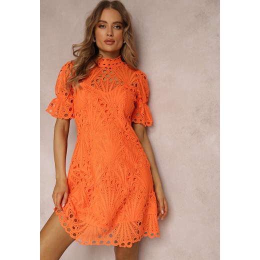 Pomarańczowa Sukienka Aeryse ze sklepu Renee odzież w kategorii Sukienki - zdjęcie 157070743