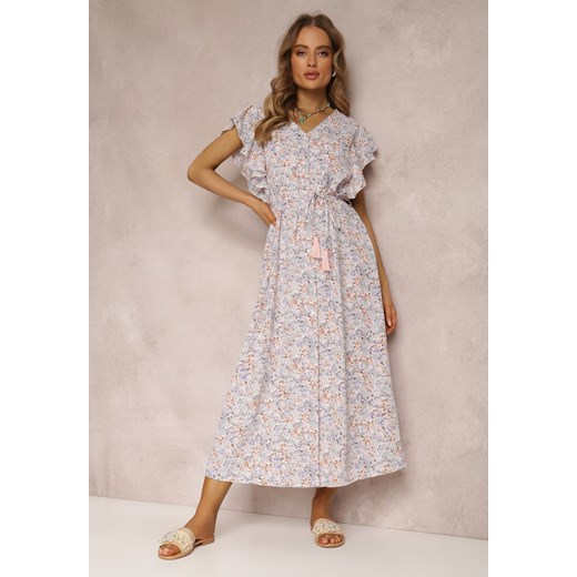 Różowo-Jasnoszara Sukienka Ceekey ze sklepu Renee odzież w kategorii Sukienki - zdjęcie 157070873