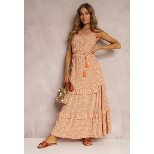 Pomarańczowa Sukienka Ailbhe ze sklepu Renee odzież w kategorii Sukienki - zdjęcie 157071561