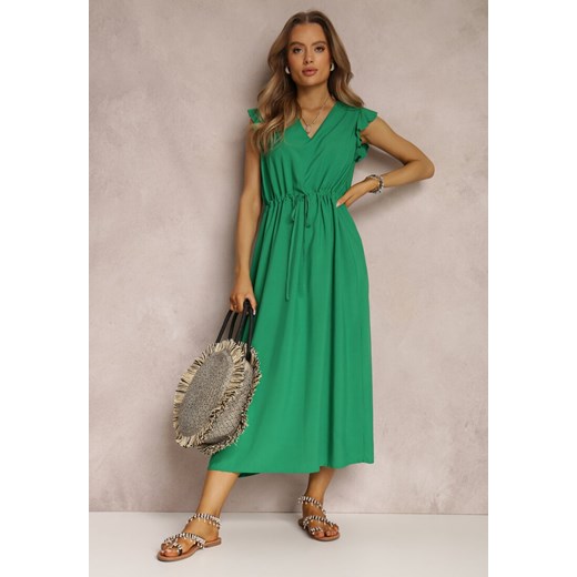 Zielona Sukienka z Wiskozy Apostelis ze sklepu Renee odzież w kategorii Sukienki - zdjęcie 157072223
