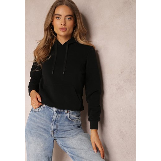 Czarna Bluza z Kapturem Aweja ze sklepu Renee odzież w kategorii Bluzy damskie - zdjęcie 157072603