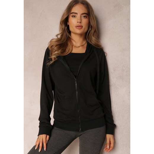 Czarna Bluza Rhodothee ze sklepu Renee odzież w kategorii Bluzy damskie - zdjęcie 157073234