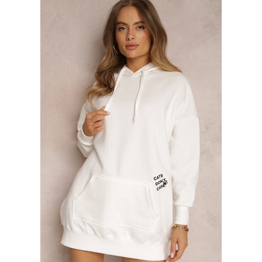 Biała Bluza Oversize z Kapturem Markha Renee S wyprzedaż Renee odzież
