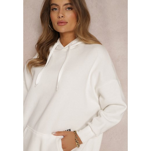 Biała Bluza Oversize z Kapturem Markha Renee S okazyjna cena Renee odzież