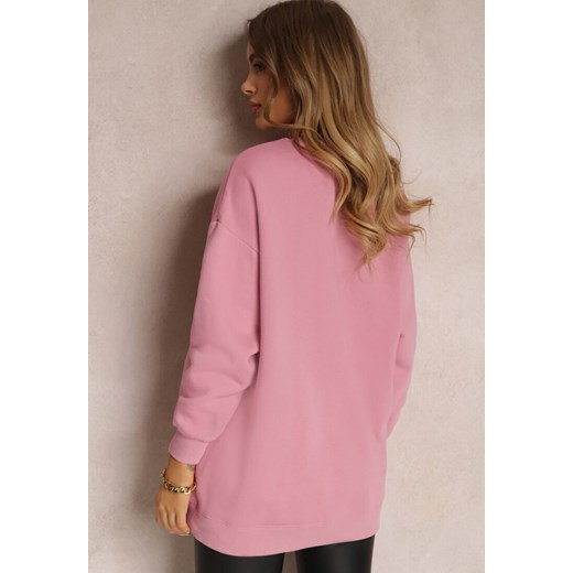 Ciemnoróżowa Bluza Oversize z Polarem Hosarran Renee M okazja Renee odzież