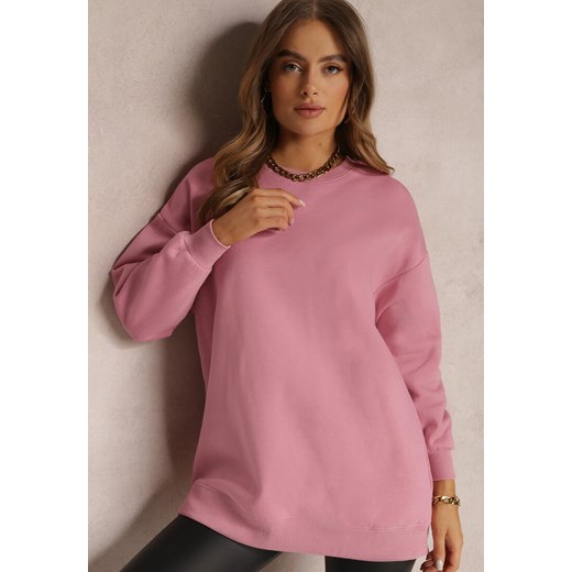 Ciemnoróżowa Bluza Oversize z Polarem Hosarran Renee M wyprzedaż Renee odzież