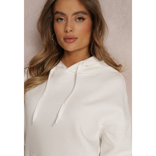 Biała Bluza Kangurka z Polarem Monei Renee L promocyjna cena Renee odzież