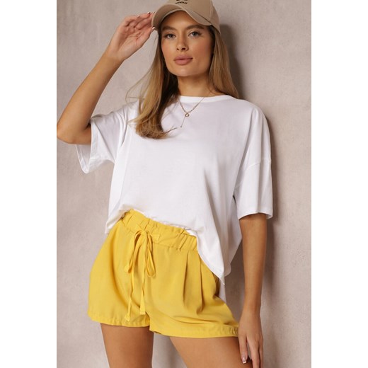 Żółte Szorty Deldo ze sklepu Renee odzież w kategorii Szorty - zdjęcie 157077110