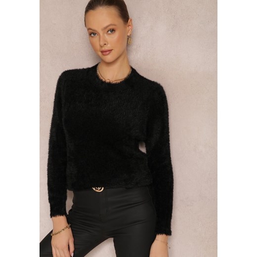 Czarny Sweter Wełniany Zashumi ze sklepu Renee odzież w kategorii Swetry damskie - zdjęcie 157077290
