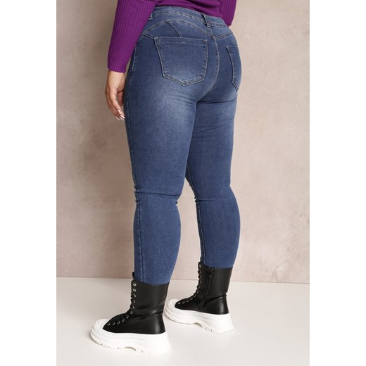 Granatowe Jeansy Skinny Push-Up Voze Renee 2XL Renee odzież okazyjna cena