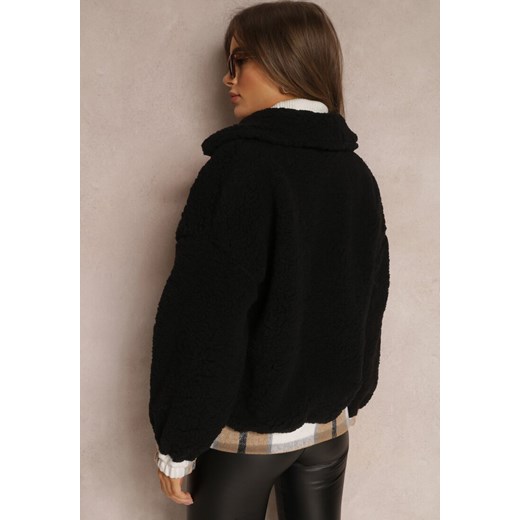 Czarna Kurtka Futerko Teddy Oversize Bizo Renee ONE SIZE Renee odzież okazja