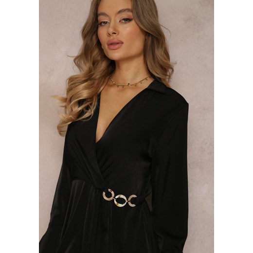 Sukienka Renee satynowa kopertowa elegancka midi