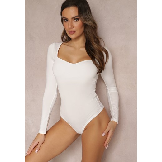 Białe Body z Kwadratowym Dekoltem Macotte ze sklepu Renee odzież w kategorii Bluzki damskie - zdjęcie 157091770