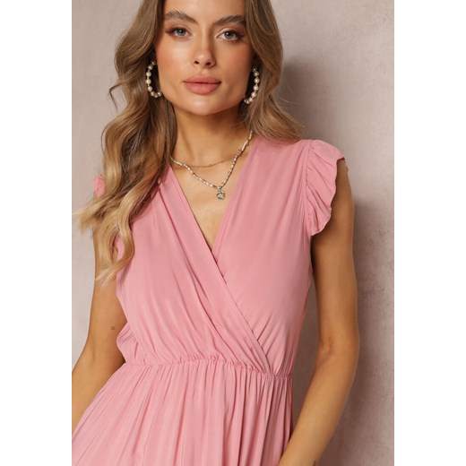 Sukienka Renee elegancka kopertowa maxi