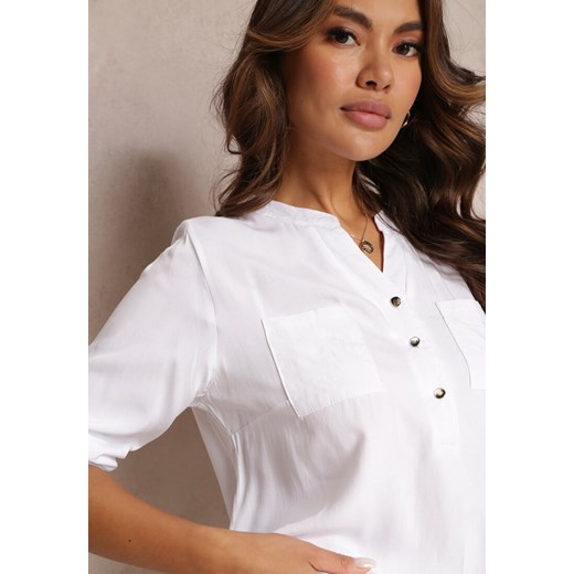 Bluzka damska Renee na wiosnę elegancka w serek 