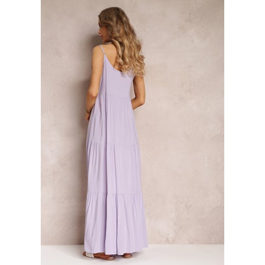 Sukienka Renee oversize maxi z dekoltem w serek casual