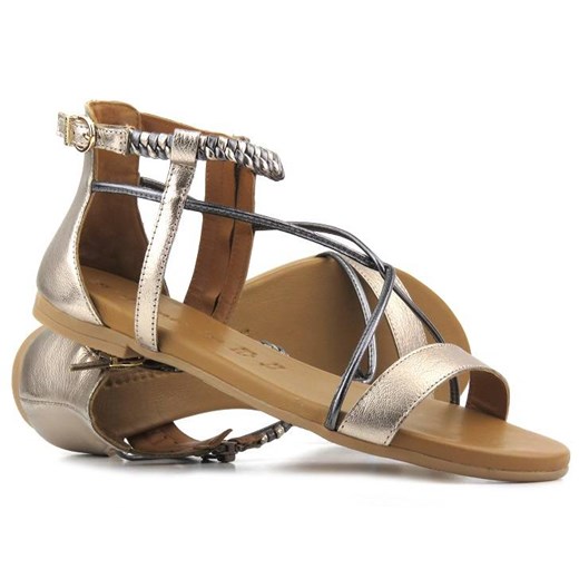 Skórzane sandały damskie, gladiatorki - Tamaris 28043 ze sklepu ulubioneobuwie w kategorii Sandały damskie - zdjęcie 157117650
