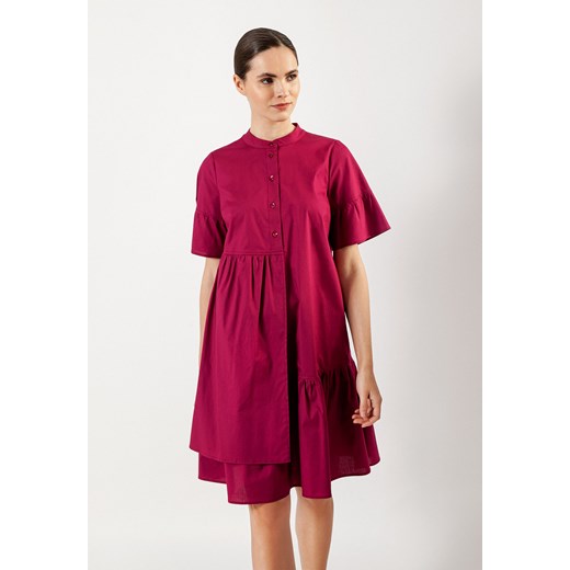Bawełniana sukienka z asymetryczną falbaną ze sklepu Molton w kategorii Sukienki - zdjęcie 157127512