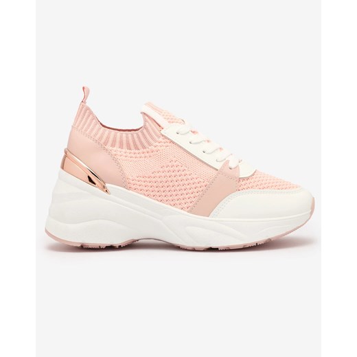 Buty sportowe damskie różowe Royalfashion.pl sneakersy na platformie 