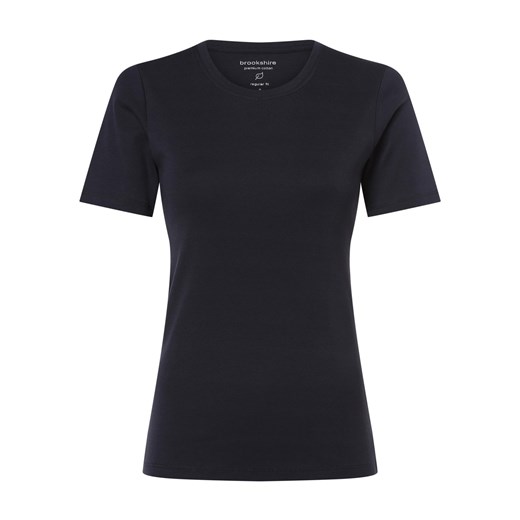 brookshire T-shirt damski Kobiety Bawełna granatowy jednolity ze sklepu vangraaf w kategorii Bluzki damskie - zdjęcie 157226680