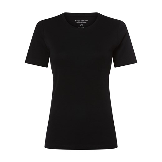 brookshire T-shirt damski Kobiety Bawełna czarny jednolity ze sklepu vangraaf w kategorii Bluzki damskie - zdjęcie 157226681