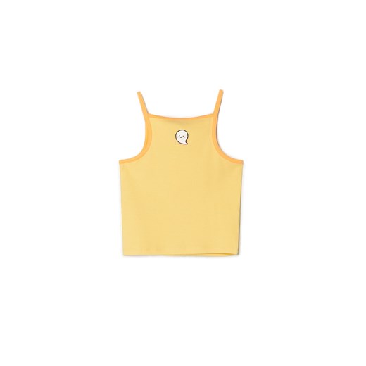 Cropp - Żółta koszulka na ramiączkach - żółty ze sklepu Cropp w kategorii Bluzki damskie - zdjęcie 157228574
