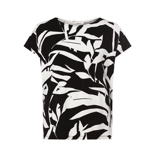 s.Oliver T-shirt damski Kobiety Dżersej czarny wzorzysty ze sklepu vangraaf w kategorii Bluzki damskie - zdjęcie 157237612