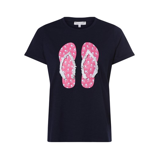 Marie Lund T-shirt damski Kobiety Bawełna granatowy nadruk ze sklepu vangraaf w kategorii Bluzki damskie - zdjęcie 157237621