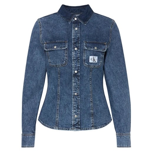 Calvin Klein Jeans Koszula jeansowa J20J216145 Niebieski Slim Fit XS promocyjna cena MODIVO
