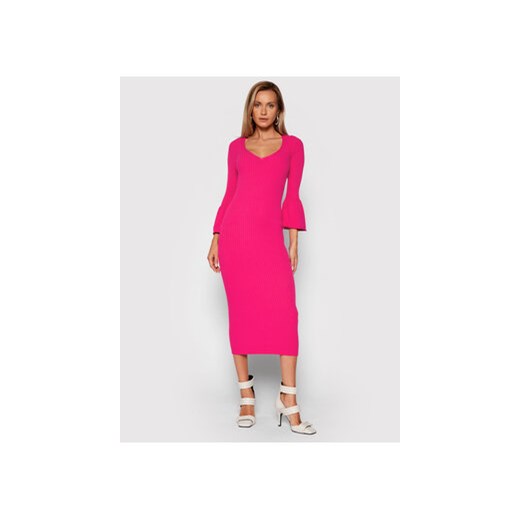 TWINSET Sukienka dzianinowa 212TP3115 Różowy Slim Fit Twinset XL wyprzedaż MODIVO