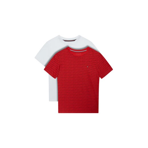 Tommy Hilfiger Komplet 2 t-shirtów UB0UB00389 Czerwony Regular Fit Tommy Hilfiger 10_12Y MODIVO promocyjna cena