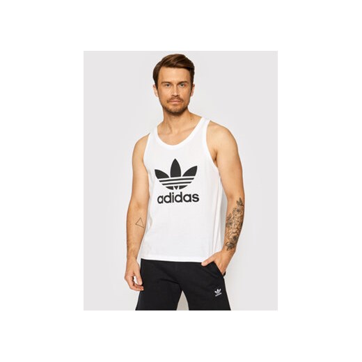 adidas Tank top adicolor Classics Trefoil H06636 Biały Regular Fit M okazja MODIVO