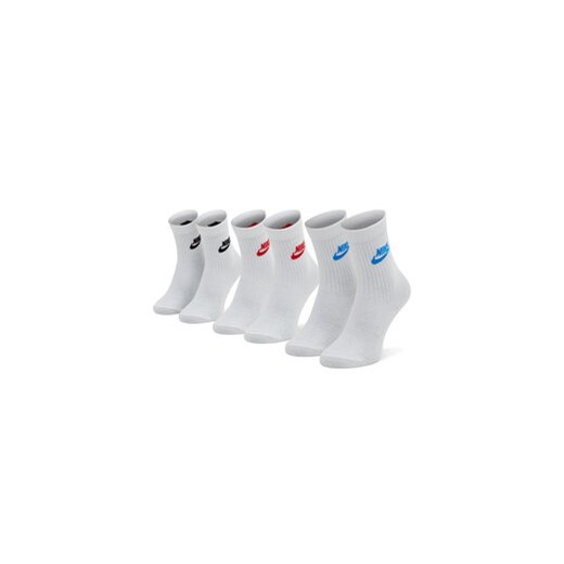 Nike Zestaw 3 par wysokich skarpet unisex SK0109-911 Biały Nike 38_42 MODIVO