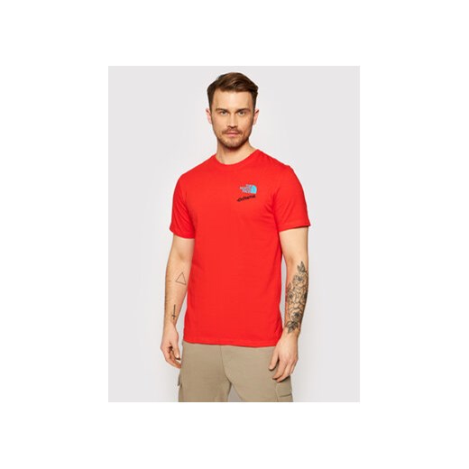The North Face T-Shirt Extreme NF0A4AA1 Czerwony Regular Fit The North Face M okazja MODIVO