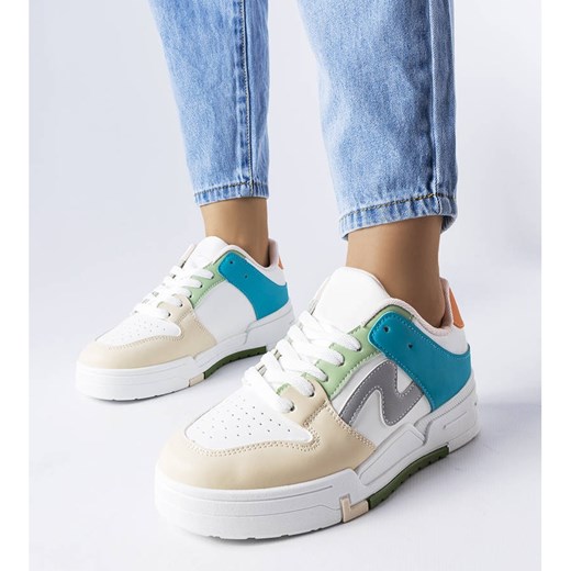 Buty sportowe damskie Bm w stylu casual tkaninowe na platformie