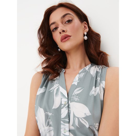 Mohito - Wzorzysta szmizjerka midi bez rękawów - Zielony Mohito 38 Mohito