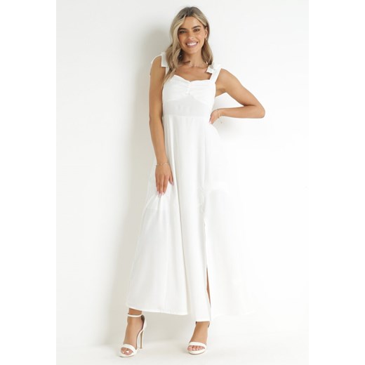 Biała Sukienka Kalora ze sklepu Born2be Odzież w kategorii Sukienki - zdjęcie 157285114