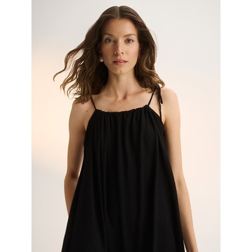 Reserved - Długa sukienka z EcoVero™ - Czarny Reserved XS Reserved