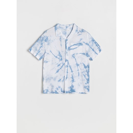 Reserved - Koszula tie-dye - niebieski ze sklepu Reserved w kategorii Koszule chłopięce - zdjęcie 157288003