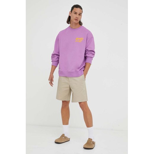 Levi&apos;s bluza bawełniana męska kolor fioletowy z nadrukiem L ANSWEAR.com